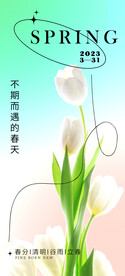 春分清明谷雨立春海报