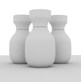 C4D模型牛奶瓶子
