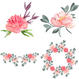 手绘花卉 