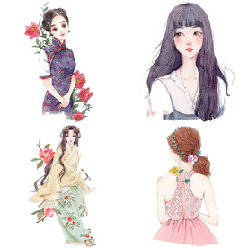 手绘女孩 