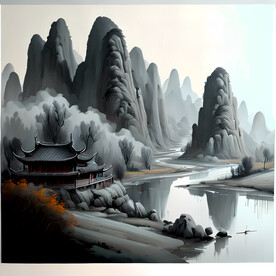 中国风山水