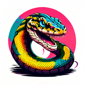 卡通蛇插画
