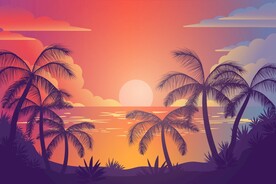 椰树天空背景
