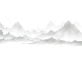 新中式黑白国画山水意境水墨背景