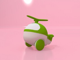 C4D模型儿童飞机