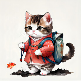小猫咪插画