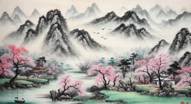 早春山水