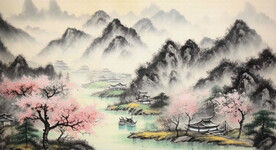 早春山水