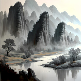 中国风山水
