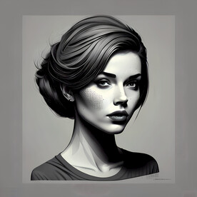 美女插画图标