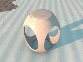 C4D模型公园圆凳