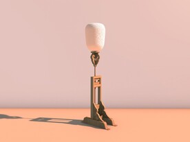 C4D模型古风灯笼架