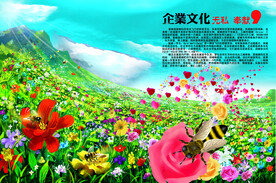 公司文化墙 企业标语 企业展板