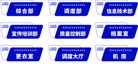 蓝色异型门牌