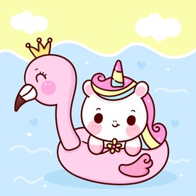 儿童海滩沙滩插画 图片