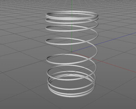 C4D模型弹簧
