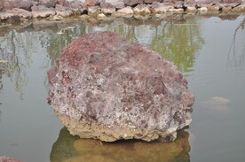 公园里的火山岩