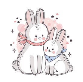 可爱兔子插画