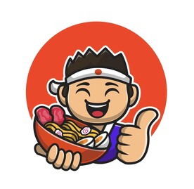 日本拉面插画