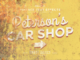 做旧复古特效字体