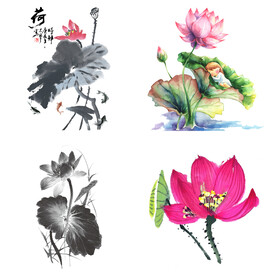 水墨荷花