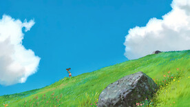 蓝天白云草地