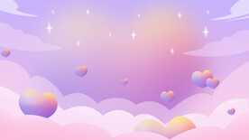 520小清新爱心背景