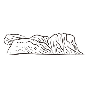 山水线稿  
