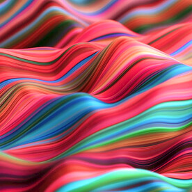 红色抽象拉丝3D立体流体渐变