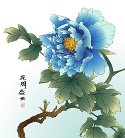 牡丹工笔画