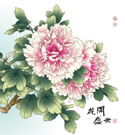 中国风牡丹