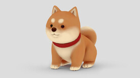 C4D模型柴犬