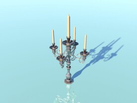 C4D模型欧式蜡烛台子