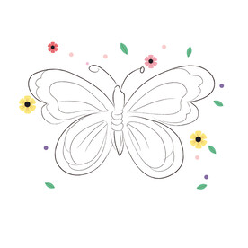蝴蝶线稿 