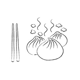 小笼包线稿