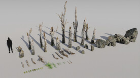 C4D模型 苔藓  