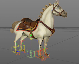 C4D模型马 