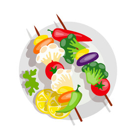美食插画 