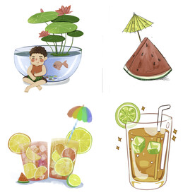 夏天夏季元素