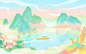 山水背景