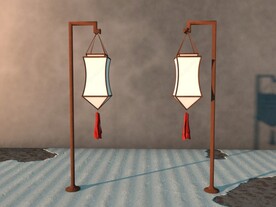 C4D模型古风灯笼