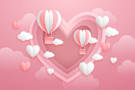 粉色爱心背景