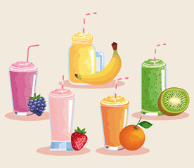 果汁插画