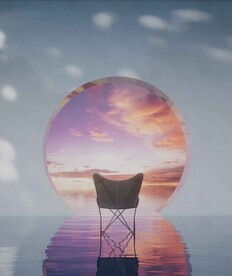 C4D模型夕阳