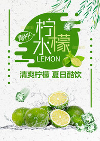柠檬水果汁饮料海报