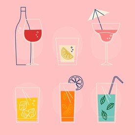 酒水饮料插画