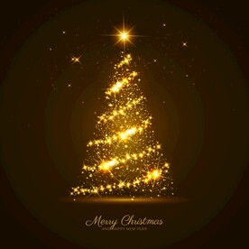 金色粒子圣诞树