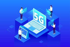 5G网络智能科技插画