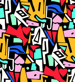 几何 色块 字母