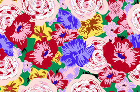 色块花 彩块花 矢量花